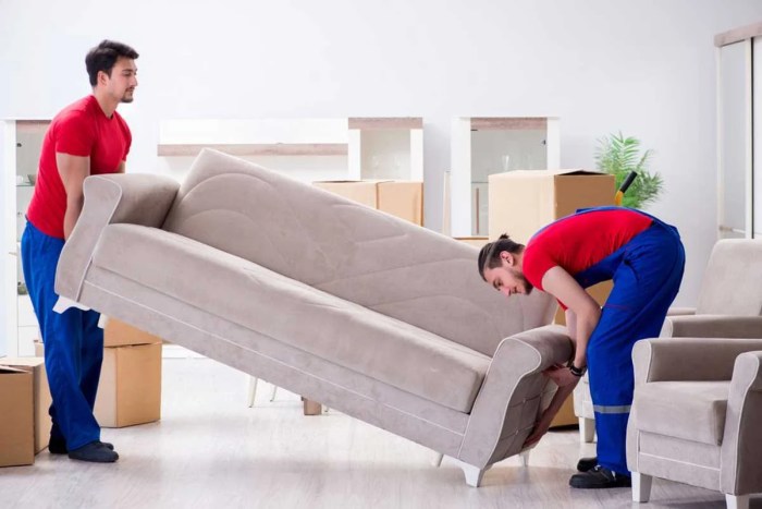 Upholstered movers woman